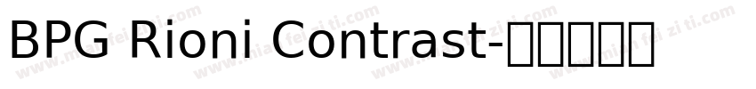 BPG Rioni Contrast字体转换